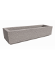 Fioriera rettangolare in cemento calcestruzzo per esterno - colore Bianco sabbiato - cm 200x60x45h - Conforme ai CAM