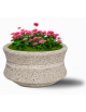FIORIERA IN CEMENTO CALCESTRUZZO CIRCOLARE  COLORE GRIGIO SABBIATO - CON GRECA DECORATIVA - CM Ø 120x65h - CONFORME AI CAM