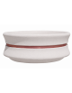 FIORIERA CIRCOLARE TONDA IN CEMENTO CALCESTRUZZO - COLORE BIANCO PIETRA - CON FASCIA COLOR RAME - CM Ø 160x60h - CONFORME AI CAM