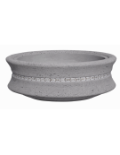 FIORIERA CIRCOLARE TONDA IN CEMENTO CALCESTRUZZO - COLORE GRIGIO PIETRA - CON GRECA DECORATIVA - CM Ø 160x60h - CONFORME AI CAM