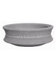 FIORIERA CIRCOLARE TONDA IN CEMENTO CALCESTRUZZO - COLORE GRIGIO PIETRA - CON GRECA DECORATIVA - CM Ø 160x60h - CONFORME AI CAM