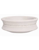 FIORIERA CIRCOLARE TONDA IN CEMENTO CALCESTRUZZO - COLORE BIANCO PIETRA - CON GRECA DECORATIVA - CM Ø 160x60h - CONFORME AI CAM