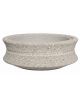 FIORIERA CIRCOLARE TONDA IN CEMENTO CALCESTRUZZO - COLORE GRIGIO SABBIATO - CON GRECA DECORATIVA - CM Ø 160x60h - CONFORME CAM