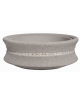FIORIERA CIRCOLARE TONDA IN CEMENTO CALCESTRUZZO - COLORE BIANCO SABBIATO - CON GRECA DECORATIVA - CM Ø 160x60h - CONFORME CAM