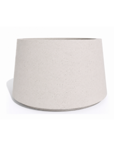 Fioriera circolare tonda in calcestruzzo cemento COLORE BIANCO PIETRA - Diametro Ø cm 120 - Altezza cm 75 - Conforme ai CAM