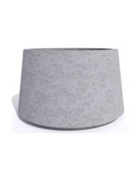 Fioriera circolare tonda in calcestruzzo cemento COLORE GRIGIO PIETRA - Diametro Ø cm 120 - Altezza cm 75 - Conforme ai CAM