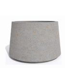 Fioriera circolare tonda in calcestruzzo cemento COLORE GRIGIO TRAVERTINO - Diametro Ø cm 120 - Altezza cm 75 - Conforme ai CAM