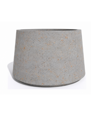 Fioriera circolare tonda in calcestruzzo cemento COLORE GRIGIO TRAVERTINO - Diametro Ø cm 120 - Altezza cm 75 - Conforme ai CAM