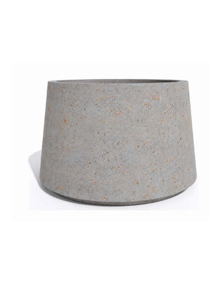 Fioriera circolare tonda in calcestruzzo cemento COLORE GRIGIO TRAVERTINO - Diametro Ø cm 120 - Altezza cm 75 - Conforme ai CAM