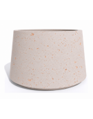 Fioriera circolare tonda in calcestruzzo cemento COLORE BIANCO TRAVERTINO - Diametro Ø cm 120 - Altezza cm 75 - Conforme ai CAM