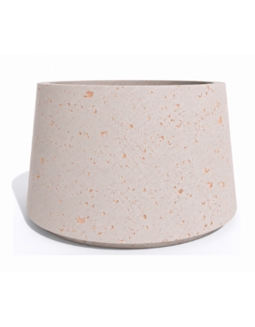 Fioriera circolare tonda in calcestruzzo cemento COLORE BIANCO TRAVERTINO - Diametro Ø cm 120 - Altezza cm 75 - Conforme ai CAM
