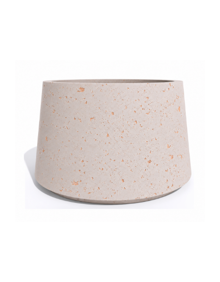 Fioriera circolare tonda in calcestruzzo cemento COLORE BIANCO TRAVERTINO - Diametro Ø cm 120 - Altezza cm 75 - Conforme ai CAM