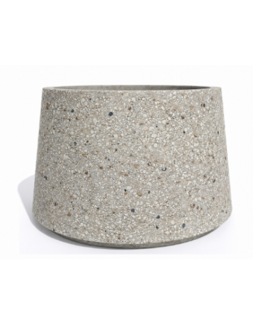 Fioriera circolare tonda in calcestruzzo cemento COLORE GRIGIO SABBIATO - Diametro Ø cm 120 - Altezza cm 75 - Conforme ai CAM