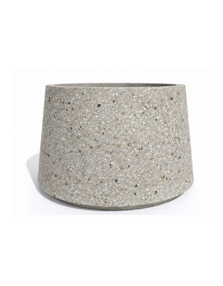 Fioriera circolare tonda in calcestruzzo cemento COLORE GRIGIO SABBIATO - Diametro Ø cm 120 - Altezza cm 75 - Conforme ai CAM