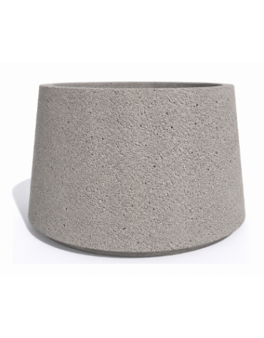 Fioriera circolare tonda in calcestruzzo cemento COLORE BIANCO SABBIATO - Diametro Ø cm 120 - Altezza cm 75 - Conforme ai CAM