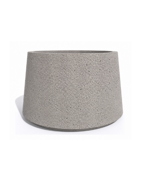 Fioriera circolare tonda in calcestruzzo cemento COLORE BIANCO SABBIATO - Diametro Ø cm 120 - Altezza cm 75 - Conforme ai CAM