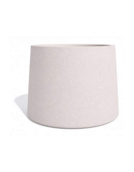 Fioriera circolare tonda in calcestruzzo cemento COLORE BIANCO PIETRA - Diametro Ø cm 129 - Altezza cm 100 - Conforme ai CAM