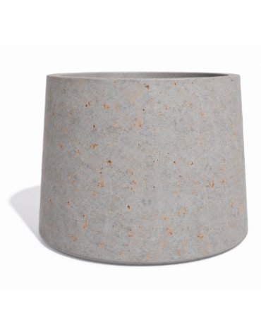 Fioriera circolare tonda in calcestruzzo cemento COLORE GRIGIO TRAVERTINO - Diametro Ø cm 129 - Altezza cm 100 - Conforme ai CAM