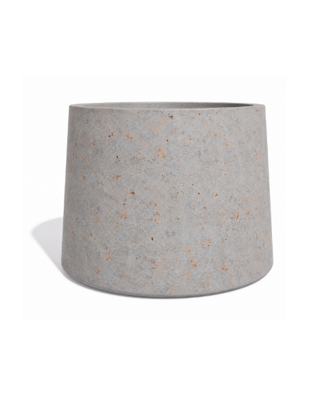 Fioriera circolare tonda in calcestruzzo cemento COLORE GRIGIO TRAVERTINO - Diametro Ø cm 129 - Altezza cm 100 - Conforme ai CAM