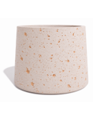 Fioriera circolare tonda in calcestruzzo cemento COLORE BIANCO TRAVERTINO - Diametro Ø cm 129 - Altezza cm 100 - Conforme ai CAM