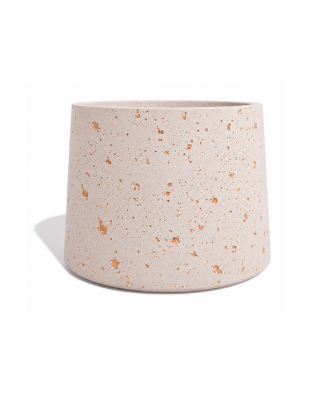 Fioriera circolare tonda in calcestruzzo cemento COLORE BIANCO TRAVERTINO - Diametro Ø cm 129 - Altezza cm 100 - Conforme ai CAM