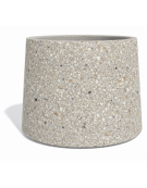 Fioriera circolare tonda in calcestruzzo cemento COLORE GRIGIO SABBIATO - Diametro Ø cm 129 - Altezza cm 100 - Conforme ai CAM