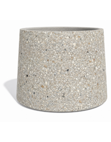 Fioriera circolare tonda in calcestruzzo cemento COLORE GRIGIO SABBIATO - Diametro Ø cm 129 - Altezza cm 100 - Conforme ai CAM