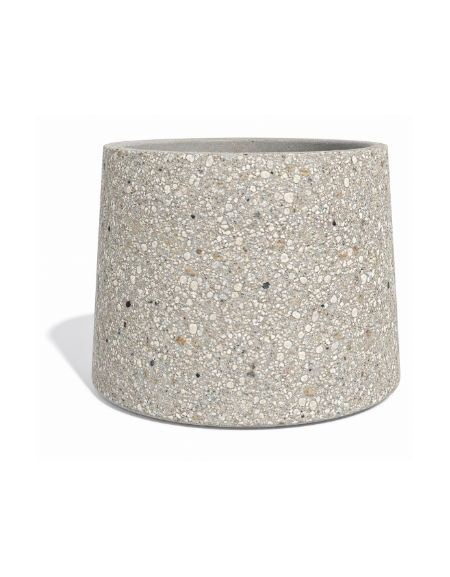 Fioriera circolare tonda in calcestruzzo cemento COLORE GRIGIO SABBIATO - Diametro Ø cm 129 - Altezza cm 100 - Conforme ai CAM