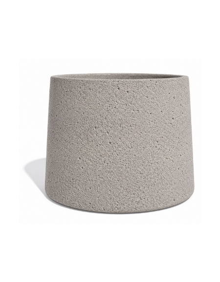 Fioriera circolare tonda in calcestruzzo cemento COLORE BIANCO SABBIATO - Diametro Ø cm 129 - Altezza cm 100 - Conforme ai CAM
