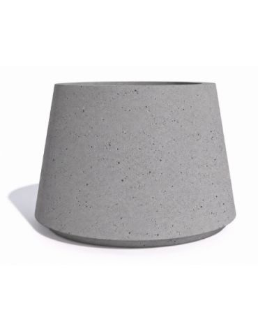 Fioriera tonda in calcestruzzo cemento COLORE GRIGIO PIETRA - Diametro Ø cm 90 - Altezza cm 65 - Conforme ai CAM