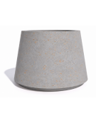 Fioriera circolare tonda in calcestruzzo cemento COLORE GRIGIO TRAVERTINO - Diametro Ø cm 90 - Altezza cm 65 - Conforme ai CAM
