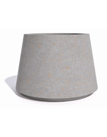 Fioriera circolare tonda in calcestruzzo cemento COLORE GRIGIO TRAVERTINO - Diametro Ø cm 90 - Altezza cm 65 - Conforme ai CAM