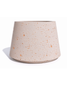 Fioriera circolare tonda in calcestruzzo cemento COLORE BIANCO TRAVERTINO - Diametro Ø cm 90 - Altezza cm 65 - Conforme ai CAM