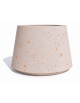Fioriera circolare tonda in calcestruzzo cemento COLORE BIANCO TRAVERTINO - Diametro Ø cm 90 - Altezza cm 65 - Conforme ai CAM