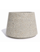 Fioriera circolare tonda in calcestruzzo cemento COLORE GRIGIO SABBIATO - Diametro Ø cm 90 - Altezza cm 65 - Conforme ai CAM