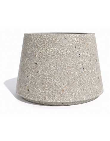 Fioriera circolare tonda in calcestruzzo cemento COLORE GRIGIO SABBIATO - Diametro Ø cm 90 - Altezza cm 65 - Conforme ai CAM