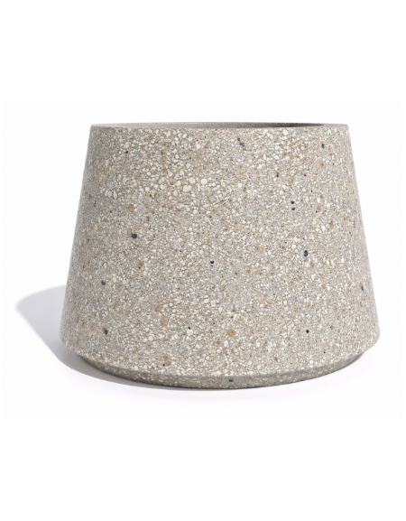 Fioriera circolare tonda in calcestruzzo cemento COLORE GRIGIO SABBIATO - Diametro Ø cm 90 - Altezza cm 65 - Conforme ai CAM