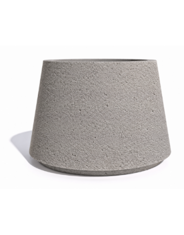 Fioriera circolare tonda in calcestruzzo cemento COLORE BIANCO SABBIATO - Diametro Ø cm 90 - Altezza cm 65 - Conforme ai CAM