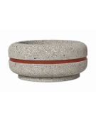 Fioriera circolare a ciotola in cemento calcestruzzo Diametro Ø cm 120 Altezza cm 56 - COLORE GRIGIO SABBIATO - CAM