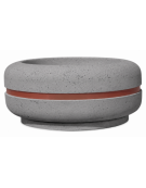 Fioriera tonda circolare in calcestruzzo cemento Diametro Ø cm 120 Altezza cm 80 - COLORE GRIGIO EFFETTO PIETRA - CAM