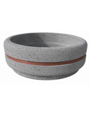 Fioriera tonda circolare in calcestruzzo cemento diametro Ø cm 160 - Altezza cm 65h - COLORE GRIGIO PIETRA - Conforme ai CAM