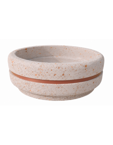 Fioriera tonda circolare in calcestruzzo cemento diametro Ø cm 160 - Altezza cm 65h - COLORE BIANCO TRAVERTINO - Conforme ai CAM