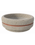 Fioriera tonda circolare in calcestruzzo cemento diametro Ø cm 160 - Altezza cm 65h - COLORE GRIGIO SABBIATO - Conforme ai CAM