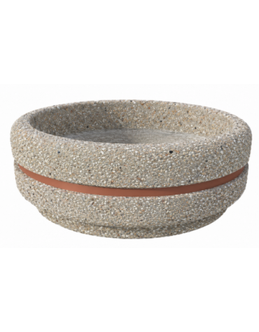 Fioriera tonda circolare in calcestruzzo cemento diametro Ø cm 160 - Altezza cm 65h - COLORE GRIGIO SABBIATO - Conforme ai CAM