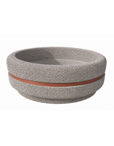 Fioriera tonda circolare in calcestruzzo cemento diametro Ø cm 160 - Altezza cm 65h - COLORE BIANCO SABBIATO - Conforme ai CAM