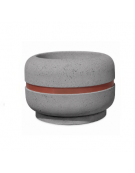 Fioriera tonda circolare in calcestruzzo cemento diametro Ø cm 90 - Altezza cm 60h - COLORE GRIGIO PIETRA - Conforme ai CAM