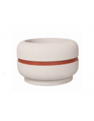 Fioriera tonda circolare in calcestruzzo cemento diametro Ø cm 90 - Altezza cm 60h - COLORE BIANCO PIETRA - Conforme ai CAM