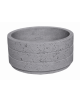 Fioriera circolare tonda in cemento calcestruzzo con scanalature per esterno - colore Grigio pietra - cm Ø 109x47h - CAM