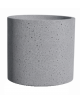 Fioriera tonda cilindrica in cemento calcestruzzo per esterno - colore Grigio pietra - senza zoccolatura - cm Ø 65x70h - CAM