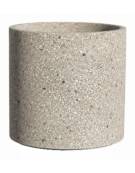 Fioriera tonda cilindrica in cemento calcestruzzo per esterno - colore Grigio sabbiato - senza zoccolatura - cm Ø 60x70h - CAM